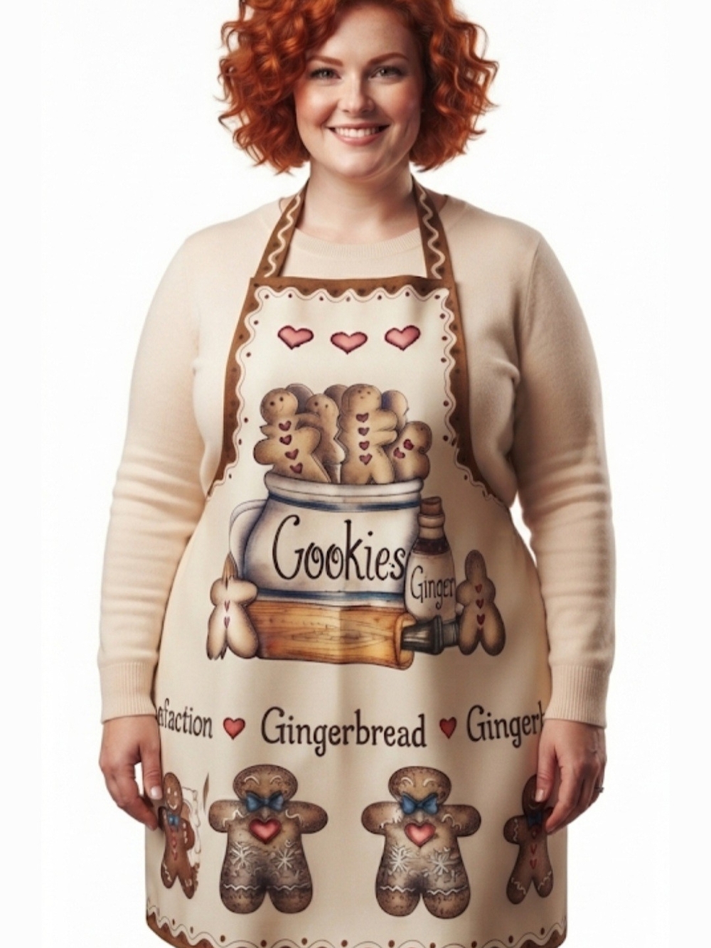 Grandma's Gingerbread Christmas Apron Handbag New